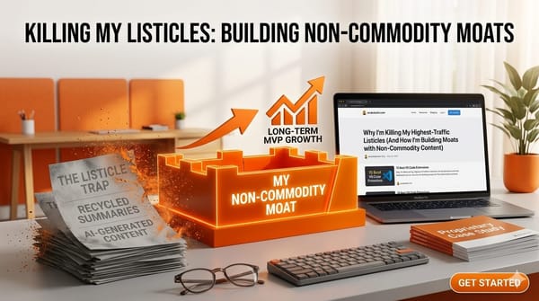 Why I’m Killing My Highest-Traffic Listicles (And How I’m Building Moats with Non-Commodity Content)
