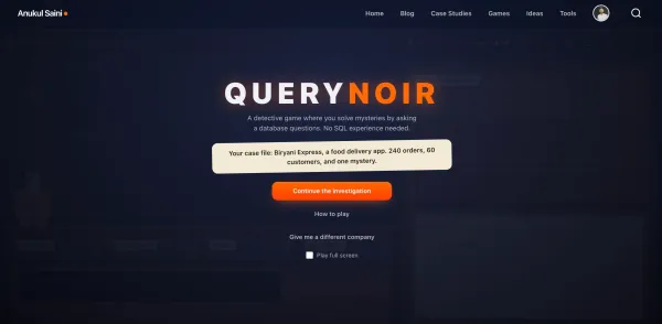 What Building Query Noir Taught Me About How PMs Learn SQL